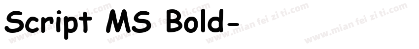 Script MS Bold字体转换